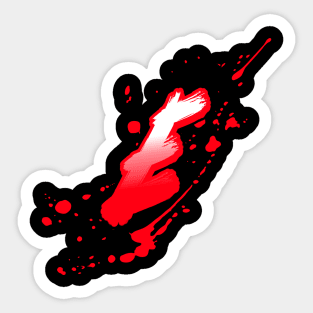 bloody letter E Sticker